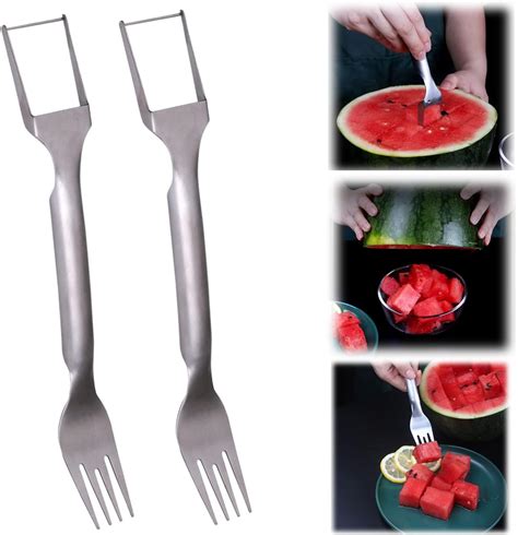 2 In 1 Watermelon Fork Slicer 2023 Newest Stainless Steel