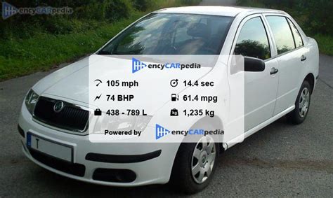 Škoda Fabia Sedan 1 4 TDI PD 75 specs 2003 2006 performance