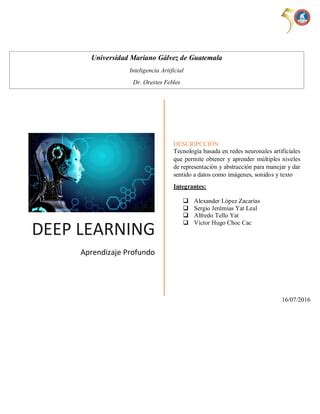 Deep Learning Aprendizaje Profundo PDF