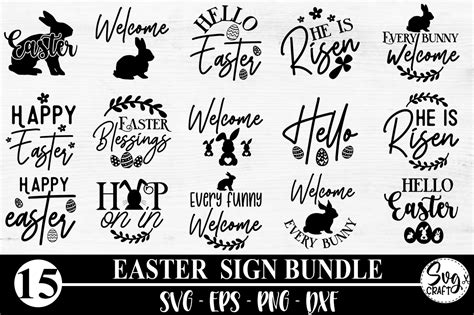 Easter Round Door Sign Svg Bundle Easter Sign Svg Bundle Inspire Uplift