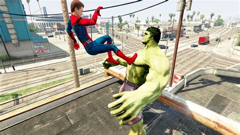 Gta V Best Extreme Ragdolls And Fails V Spider Man Vs Hulk