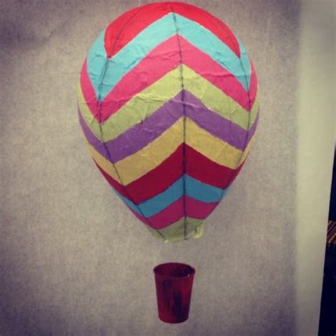 Paper mâché hot air balloon Hot air balloon craft Hot air balloon