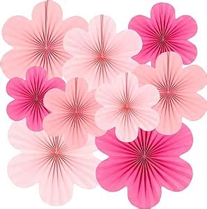 Amazon Sunbeauty Paper Decoration Set Of Hot Pink Flower