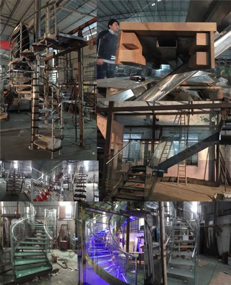 China Ace Straight Steel Glass Modern Floating Staircase Prefab Steel