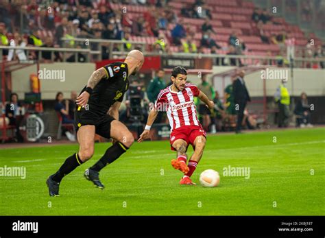 Thanasis Androutsos Of Olympiacos Fc During The Uefa Europa League