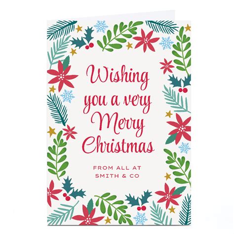 Buy Personalised Ebony Newton Christmas Card Wishing You A Very Merry Christmas For Gbp 2 29