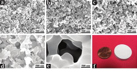 Nanoporous Silica Samples SEM Images Of Nanoporous Silica With The