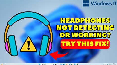 How To Fix Headphones Not Detecting On Windows Working Youtube