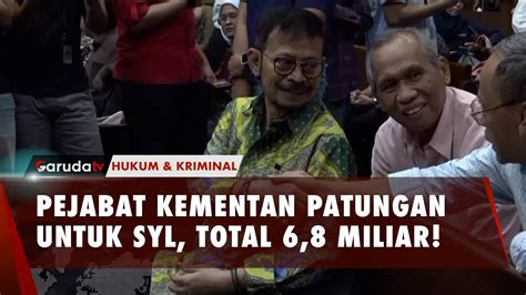 Selama Jadi Menteri Pejabat Kementan Patungan Untuk SYL Total Rp 6 8