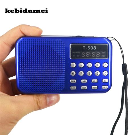 Kebidumei New Mini Portable Led Stereo Rechargeable Digital Fm Radio