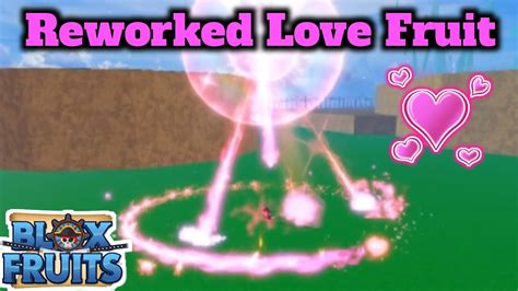 Blox Fruits Reworked Love Fruit Showcase Roblox Youtube