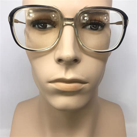 Vintage Specsavers Eyeglasses Glasses Frame Black Clear Square Used Eyeglass Frames Retro Etsy