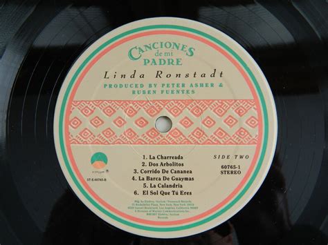 Linda Ronstadt Canciones De Mi Padre Vinyl Album Spanish Language