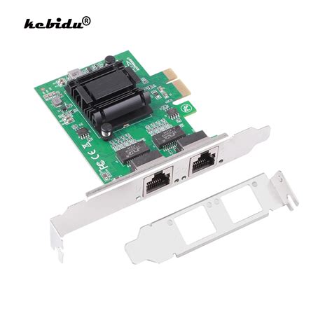 Kebidu 2 RJ45 Port Lan Adaptateur R Seau Carte PCIe 1x Gigabit Double