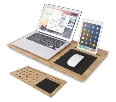 Bamboo Laptop Mobile Lap Deskfits 15 And Smaller Laptops Feelt