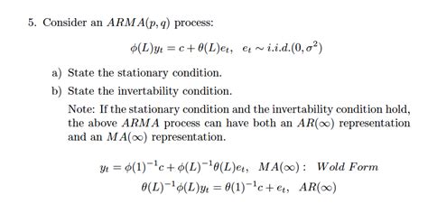 Solved Consider An Arma P Q Chegg