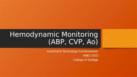 Pptx Anes M Ppt Hemodynamic Monitoring Dokumen Tips