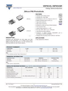 Silicon PIN Photodiode Vishay Silicon Pin Photodiode Vishay Pdf