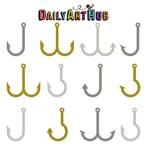 Fishing Hooks Clip Art