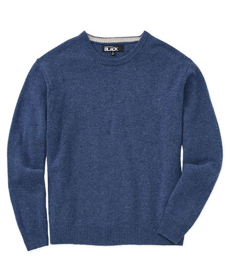 Westport Black New England Donegal Crew Pullover Sweater - Westport Big