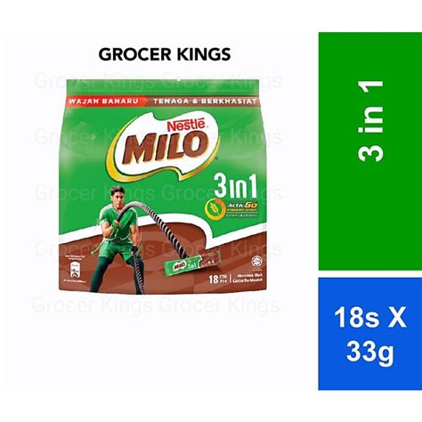 NESTLE MILO 3in1 NESTLE MILO 3 in 1 18 33g 美禄三合一 Milo Activ Go