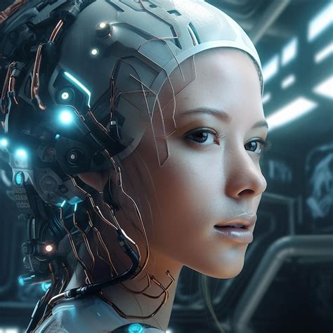 Premium Ai Image Cyberpunk Futuristic And Face Of Scifi Woman For