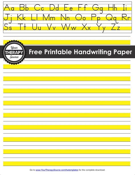 Handwriting Paper Printable Free Your Therapy Source