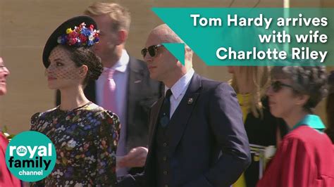 Royal Wedding Bald Headed Tom Hardy Arrives With Wife Charlotte Riley