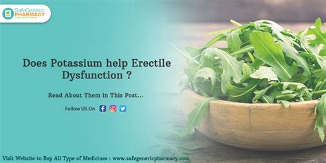 Does Potassium Help Erectile Dysfunction Safe Generic Pharmacy Blog