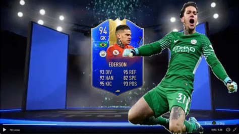 Fifa 19 94 Tots Ederson Player Review Youtube