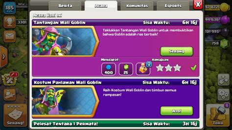 Super Mudah Tantangan Wali Goblin Auto Bintang 3 Clashofclans Coc