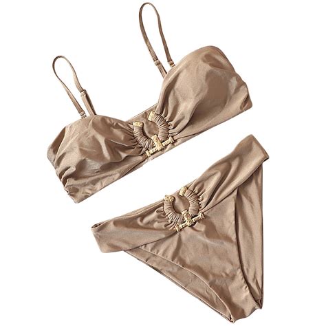 Spaghetti Strap Bikinis For Women S O Ring String Bikini Swimsuit