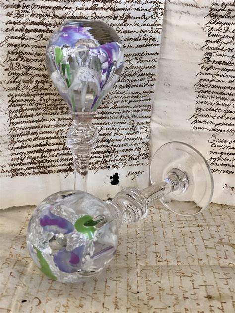 A Matching Pair Of Crystal Paperweights European Antiques