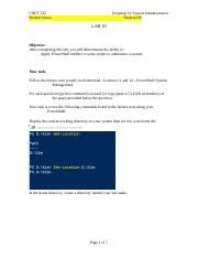 Powershell System Administration Lab Tasks Course Hero