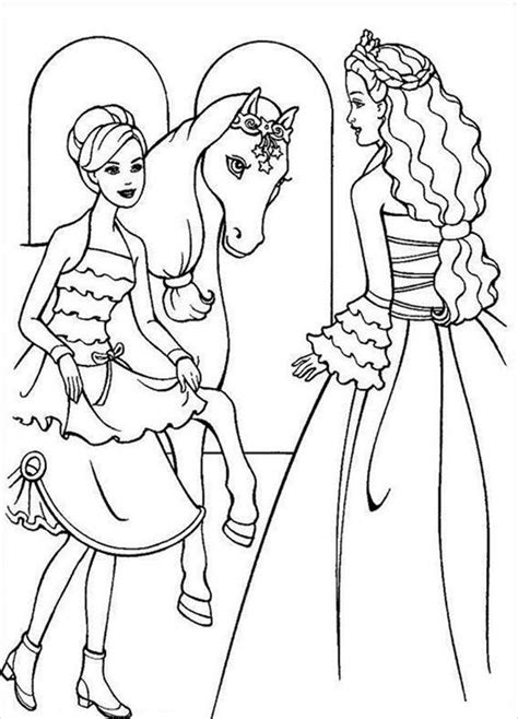 Coloriage Barbie Cheval Magique Imprimer 123Dessins Source 1 Des