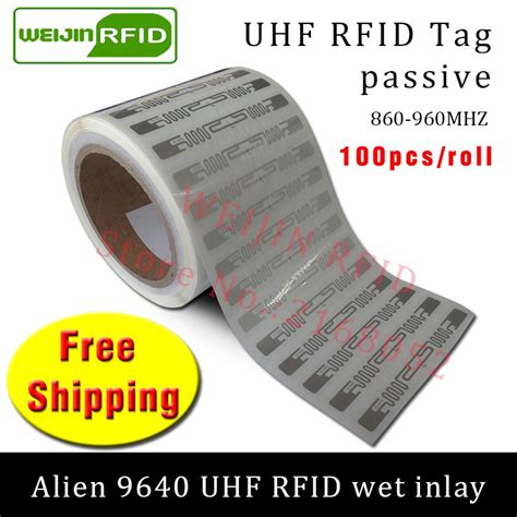 Uhf Rfid Tag Epc C Sticker Alien Wet Inlay Mhz Mhz Mhz