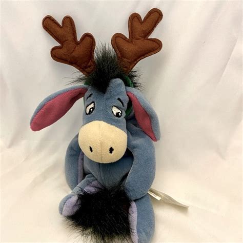 Toys Eeyore Reindeer Christmas Holiday Bean Bag Plush Winnie Pooh