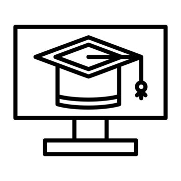 Learning Line Icon Vector Learning Icon Cap College Png And Vector