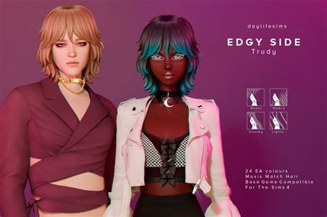 Edgy Side Set Trudy Daylife Sims Sims Sims Sims Hair