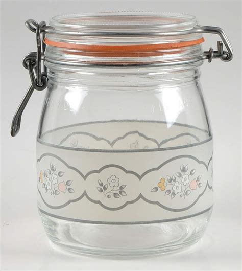 Remembrance Glassware Canister With Hinged Lid By Pfaltzgraff