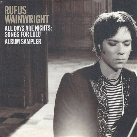 Rufus Wainwright All Days Are Nights Songs For Lulu Album Sampler 2010 Cdr Discogs