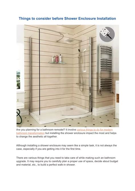 Ppt Things To Consider Before Shower Enclosure Installation