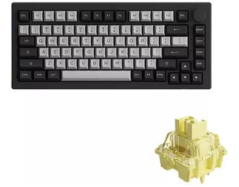 Teclado Gamer Bluetooth Akko 5075B Plus QWERTY Cream Yellow Pro Switch