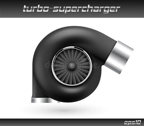 Turbocompresseur De Voiture D Isolement Illustration Stock