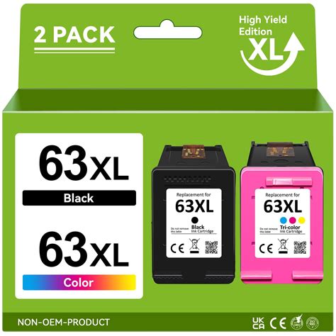 63xl Ink Cartridge Combo Pack Compatible Replacement For Hp Ink 63 Works With Officejet 3830