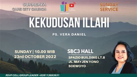 Ibadah Raya Minggu Care City Church 23 Oktober 2022 Ps Vera Daniel