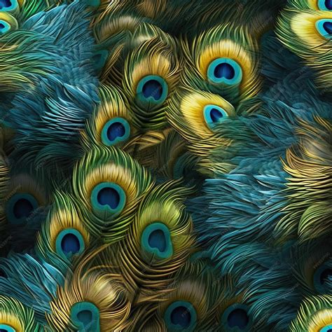 Premium AI Image | peacock feathers pattern