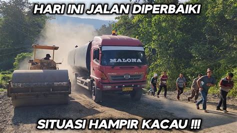 Hari Ini Jalan Diperbaiki Situasi Hampir Kacau Di Tanjakan Batu