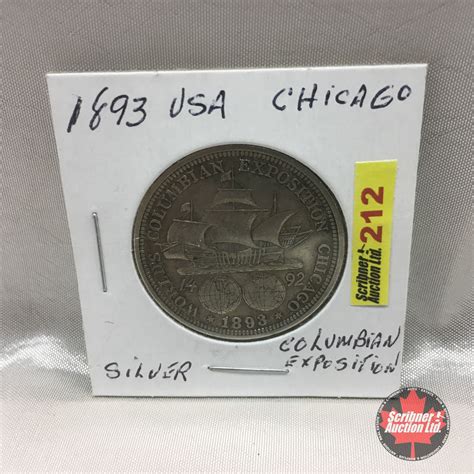 US Chicago Columbian Exposition Silver Coin 1893