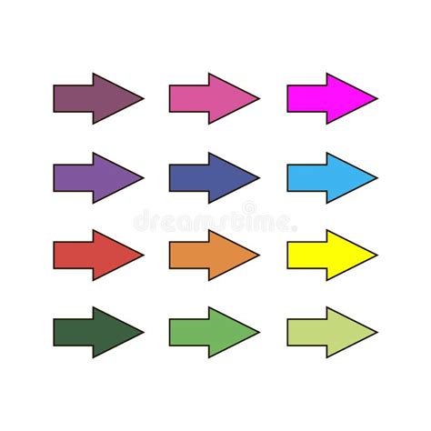 Set Of Colorful Arrows Stock Vector Illustration Of Original